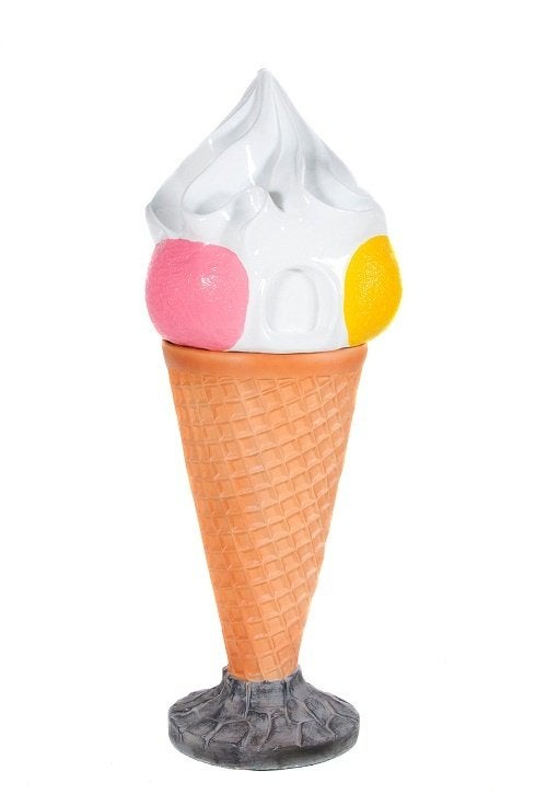 ijs afvalbak polyester 140 cm - schepijs afvalbak ijshoorn