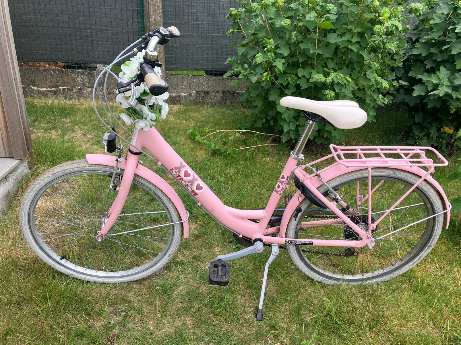 Gebruikte meisjesfiets:Lots Of Love:6 speed, Fietsen en Brommers, Ophalen, Velgrem, Versnellingen, Gebruikt