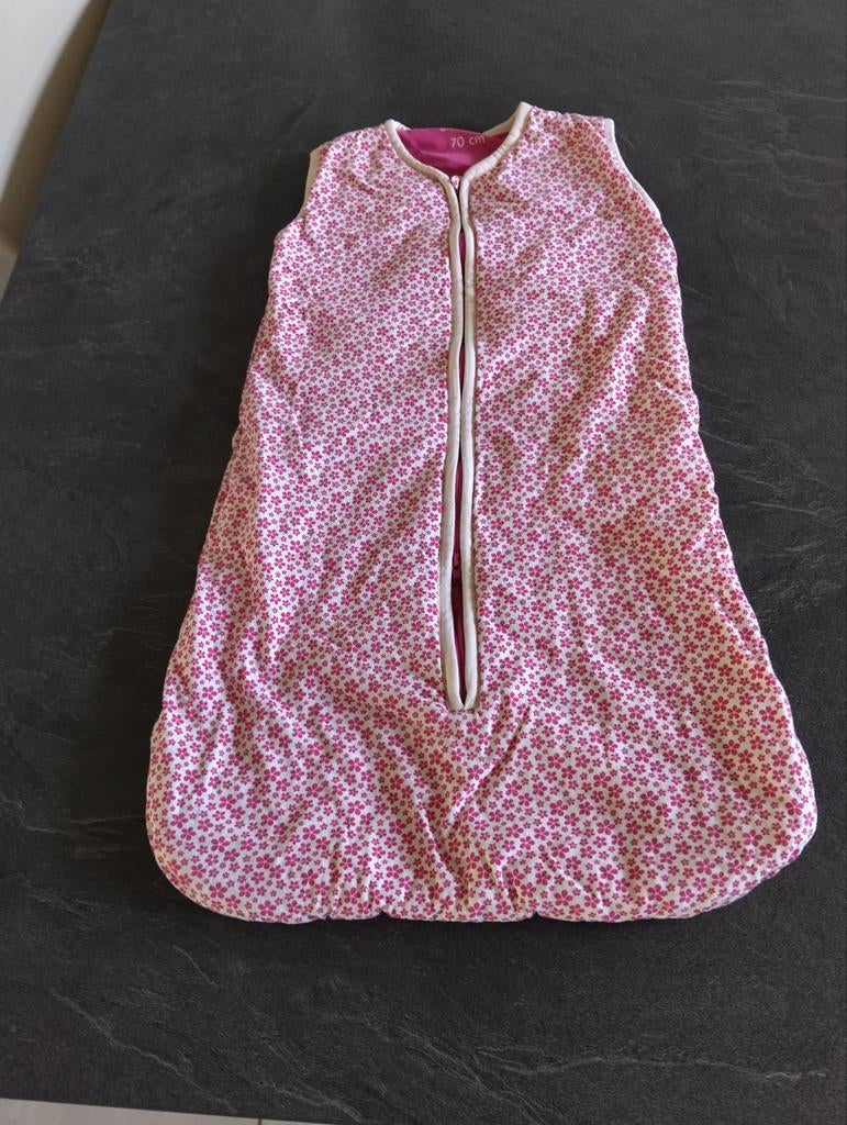 Babyslaapzak roze met wit, Ophalen, Gebruikt, Slaapzak