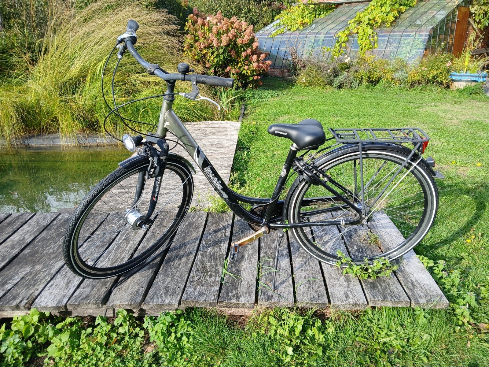 damesfiets hoprider (duits merk), Fietsen en Brommers, Velgrem, Versnellingen, Zo goed als nieuw, Minder dan 47 cm