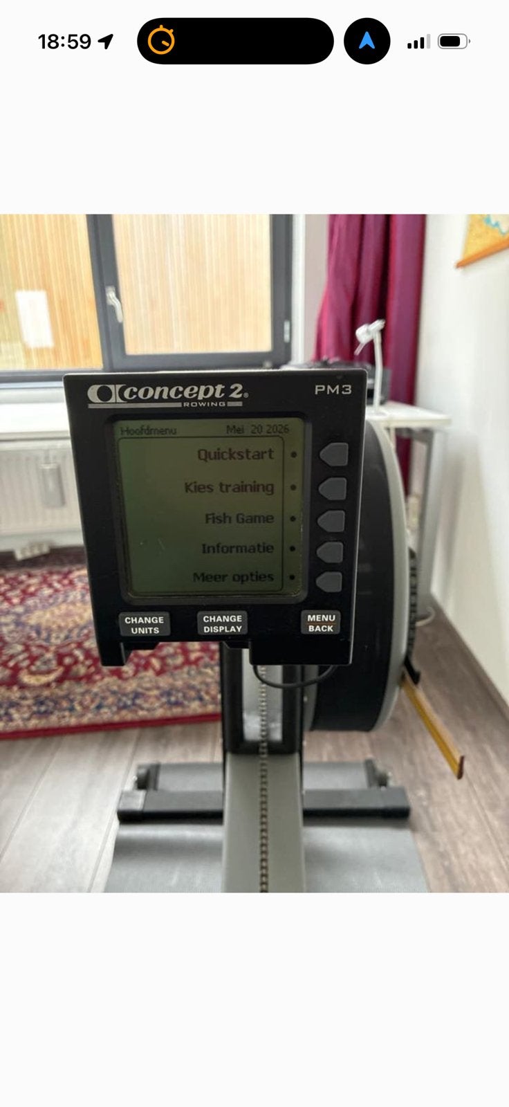 PM3 display voor concept 2 roeitrainer, Sport en Fitness, Verzenden, Gebruikt
