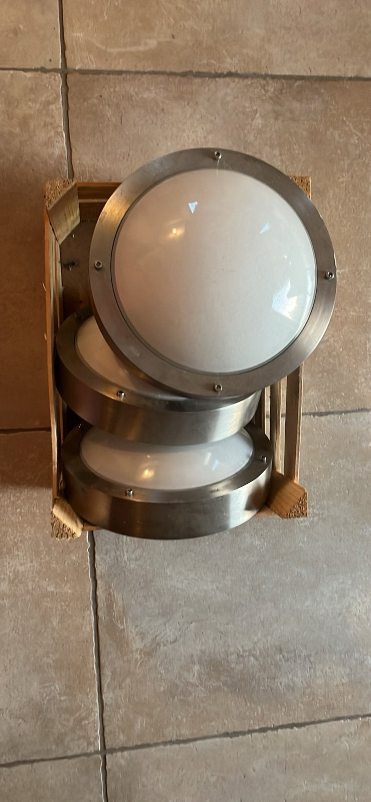 3 zeer stevige wandlampen voor buiten, Huis en Inrichting, Ophalen, Zilver, 27 cm, Overige typen