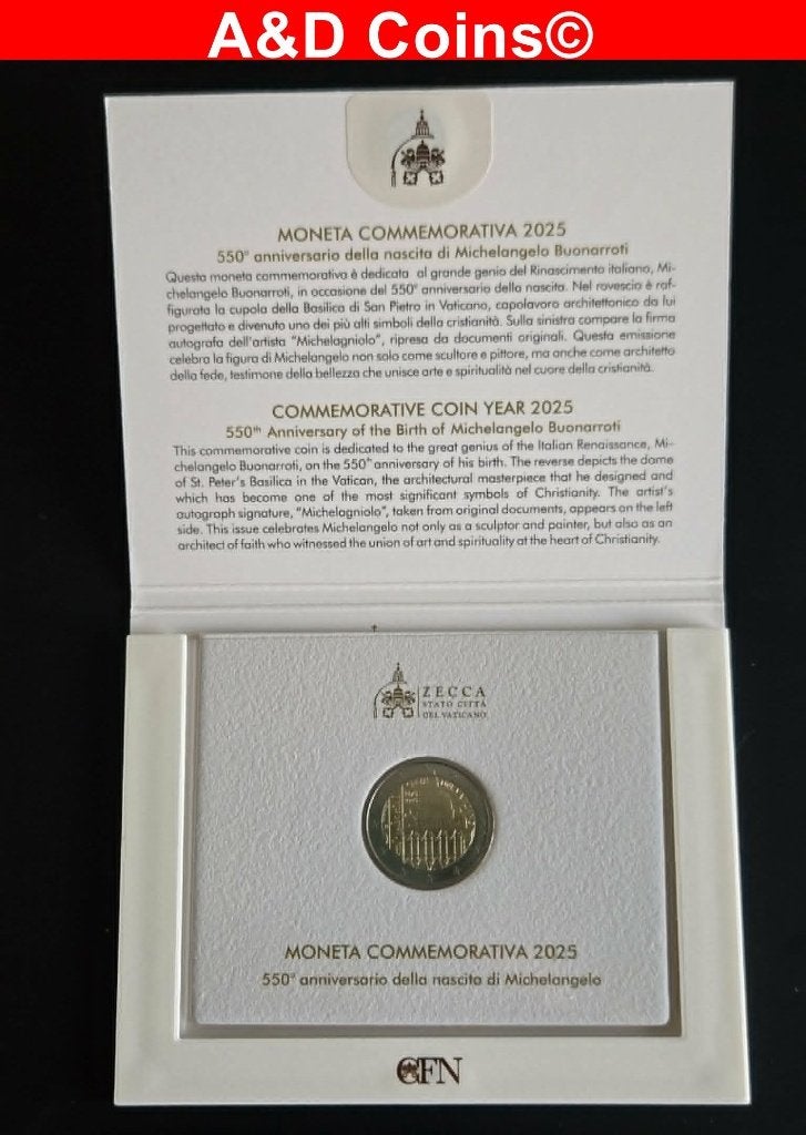 Vaticaan 2 Euro BU 2025, Postzegels en Munten, Ophalen of Verzenden, Vaticaanstad, 2 euro, Losse munt