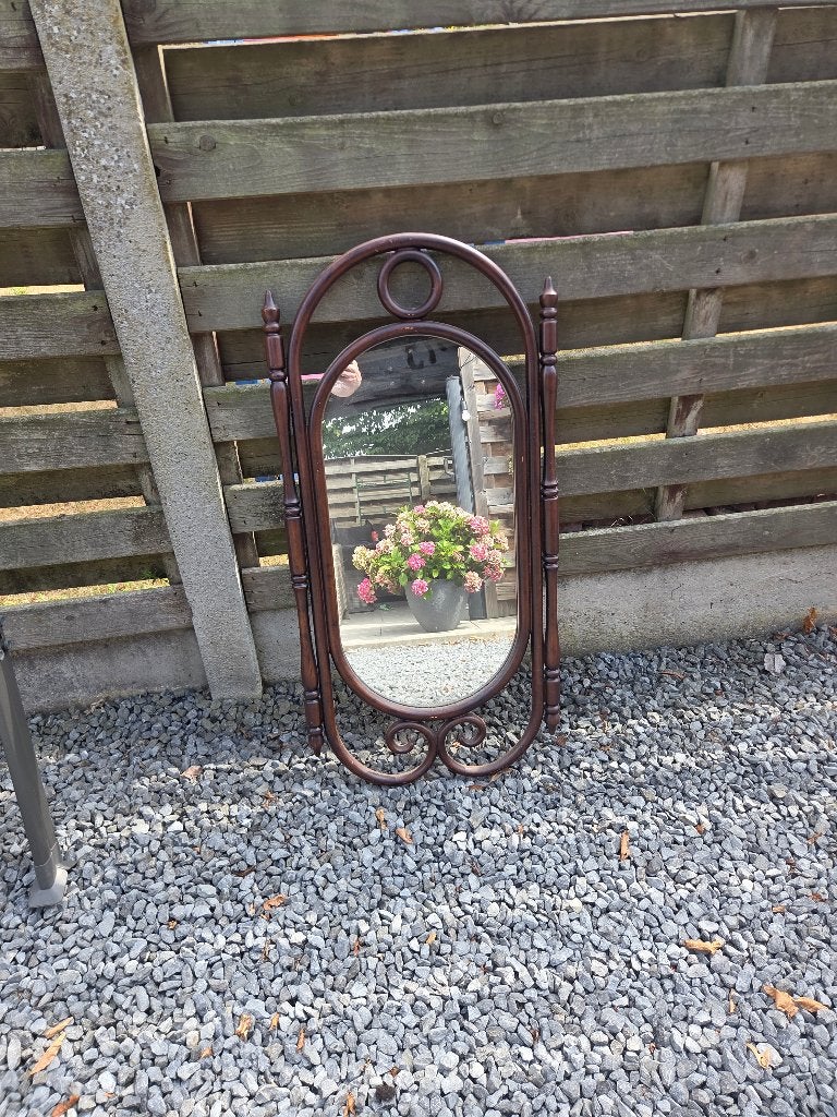 Spiegel, Huis en Inrichting, Ophalen, Gebruikt, 100 tot 150 cm, Ovaal