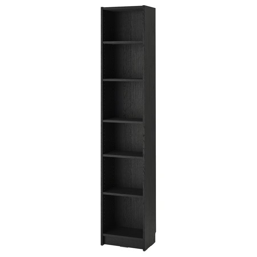 IKEA BILLY BOEKENKAST – ZWART EIKENPATROON – 4028202 CM, Ophalen, Met plank(en), Minder dan 50 cm, Gebruikt