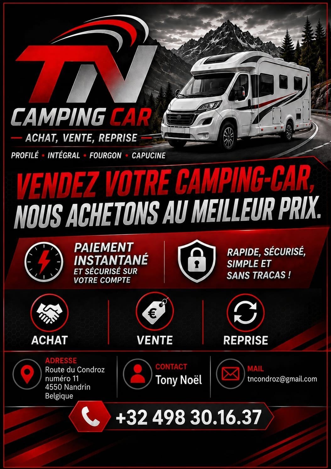 achat camping car, Caravans en Kamperen, Particulier