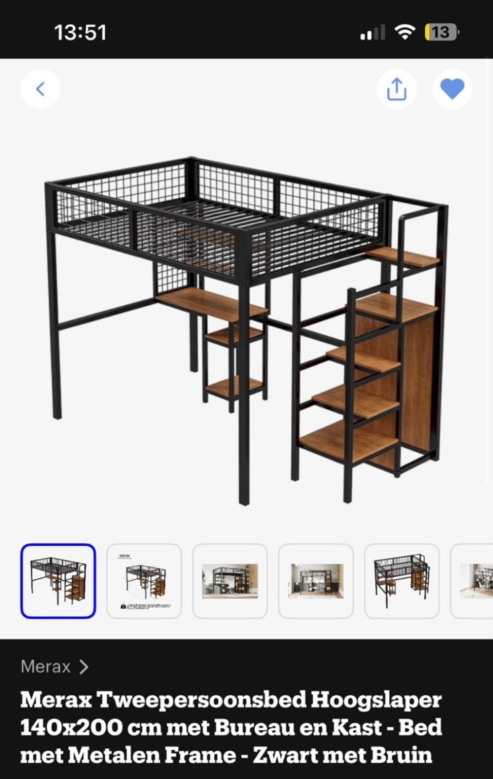 2 persoonsbed, Huis en Inrichting, Ophalen, Zo goed als nieuw