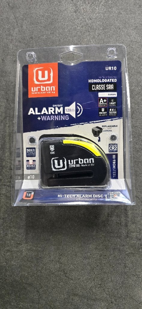 Urban UR10 120db schijfslot met alarm, Ophalen of Verzenden, Nieuw