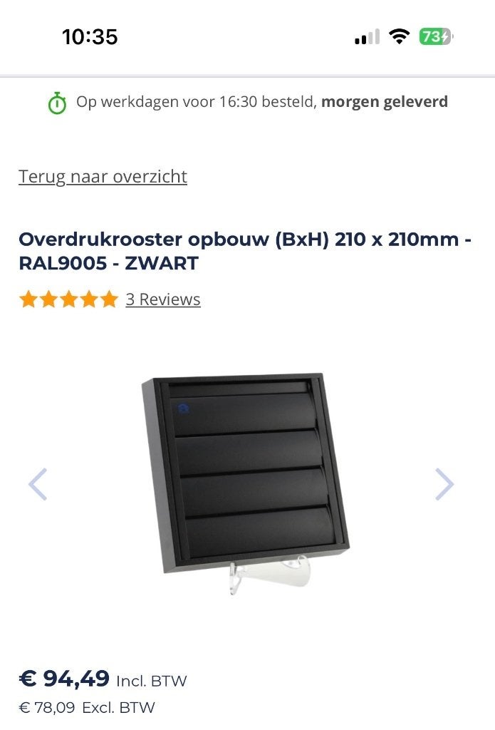 Dampkaprooster Aluminium Renson, Doe-het-zelf en Bouw, Buizen en Afvoer, Overige typen, Ophalen of Verzenden, Minder dan 2 meter
