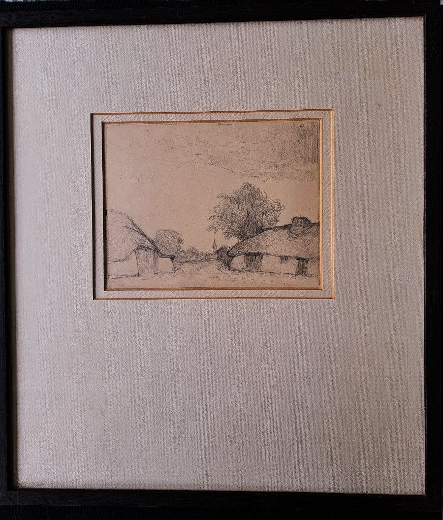 Original Drawing Dirk Baksteen monogram + vignet De Vuyst, Ophalen