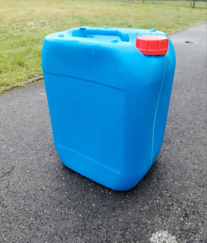 Set van 4 blauwe PVC jerrycans 20L - stevig