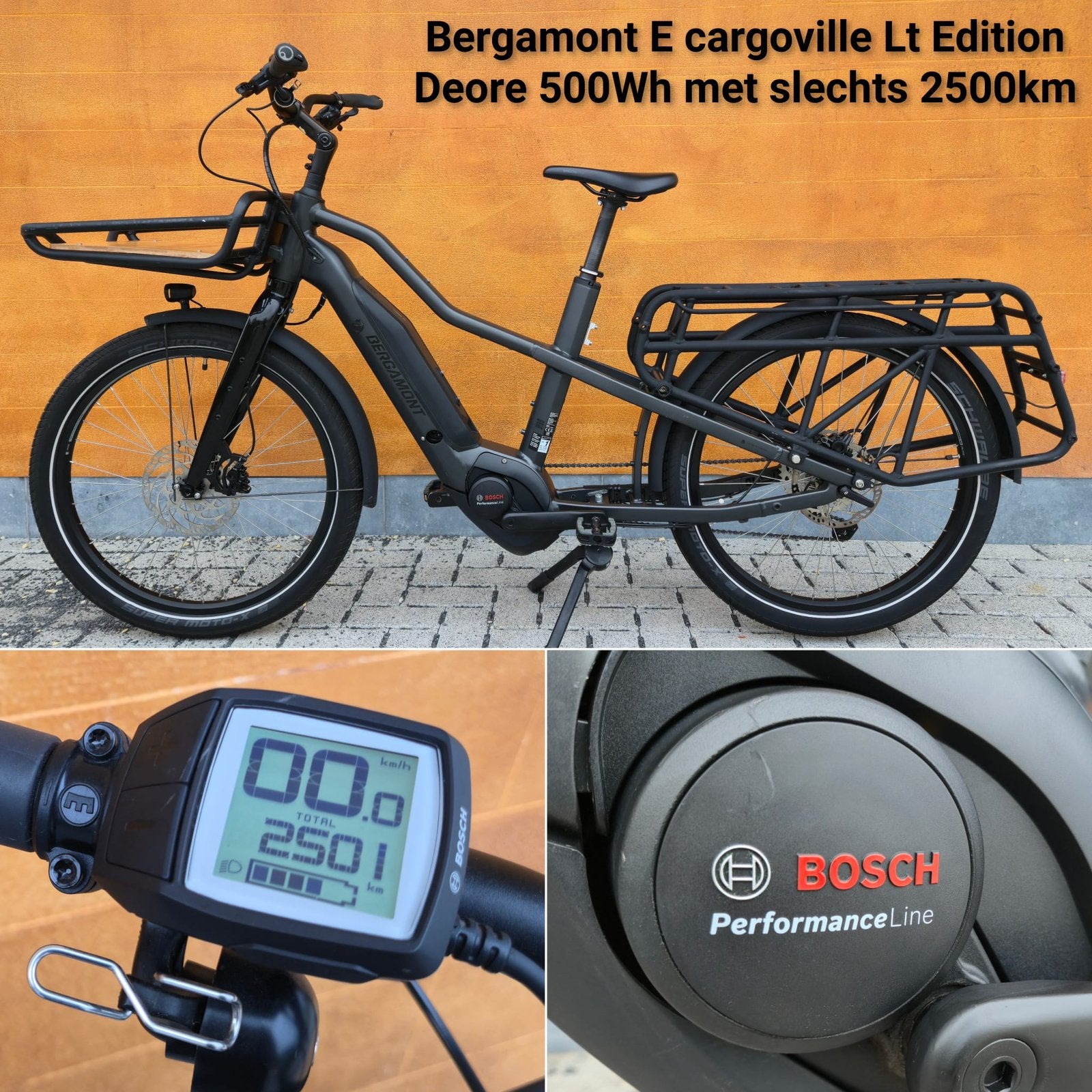 Bergamont E-Cargovillle Comfort Black elektrische fiets, Ophalen, Zo goed als nieuw