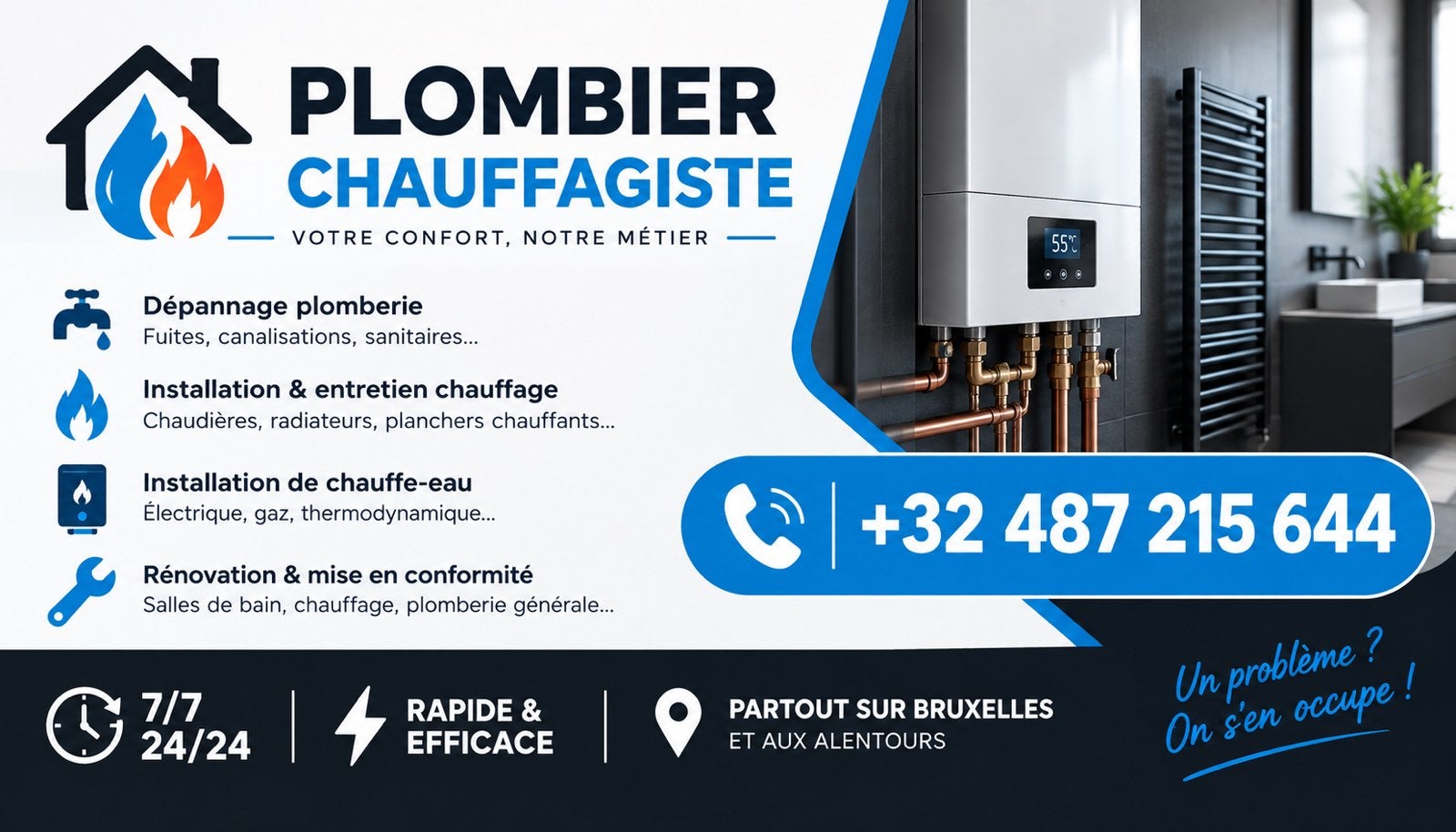 Plombier Bruxelles, Enlèvement ou Envoi, Comme neuf
