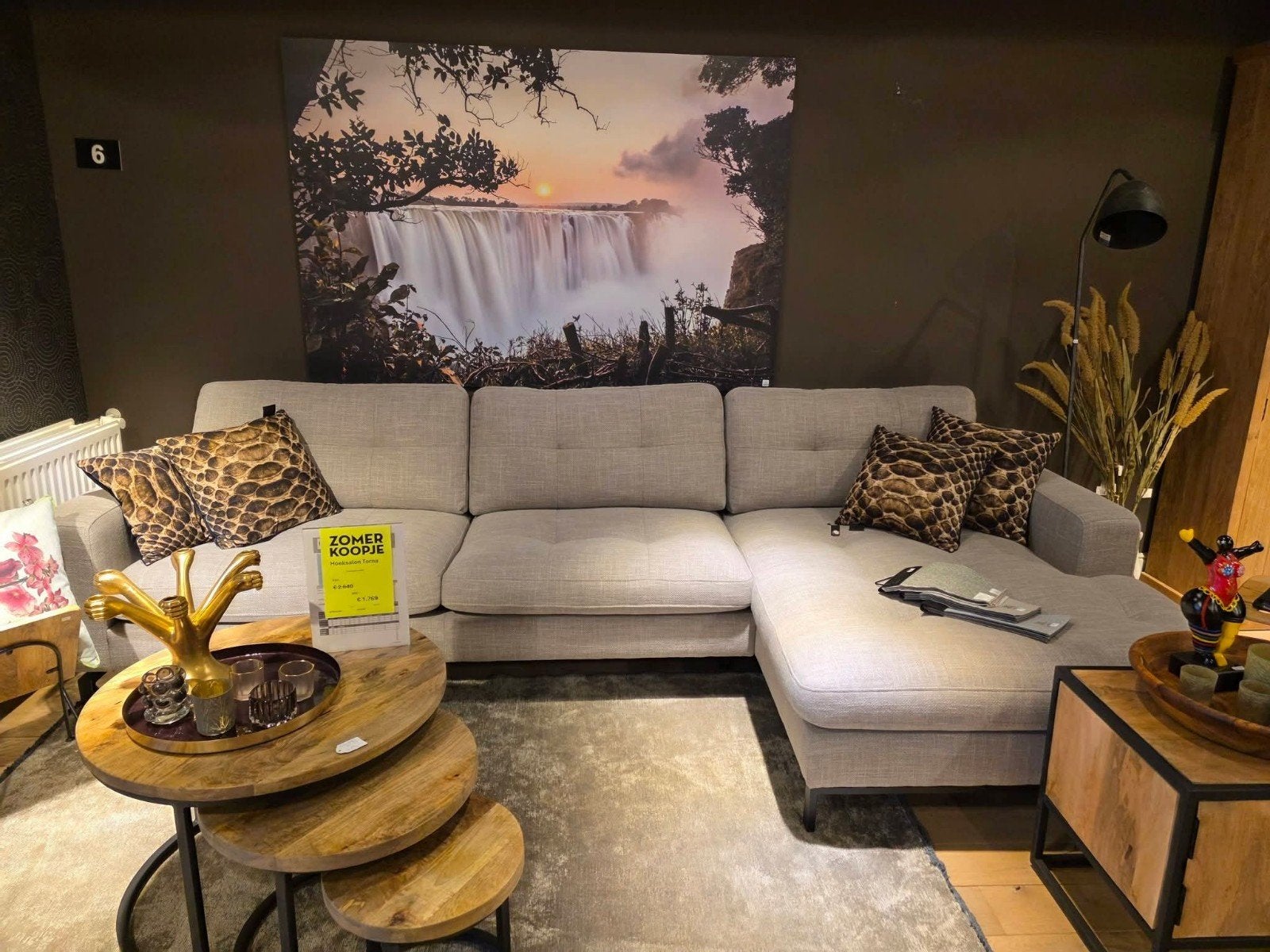 Zetel met longchair Toonzaalmodel, Ophalen