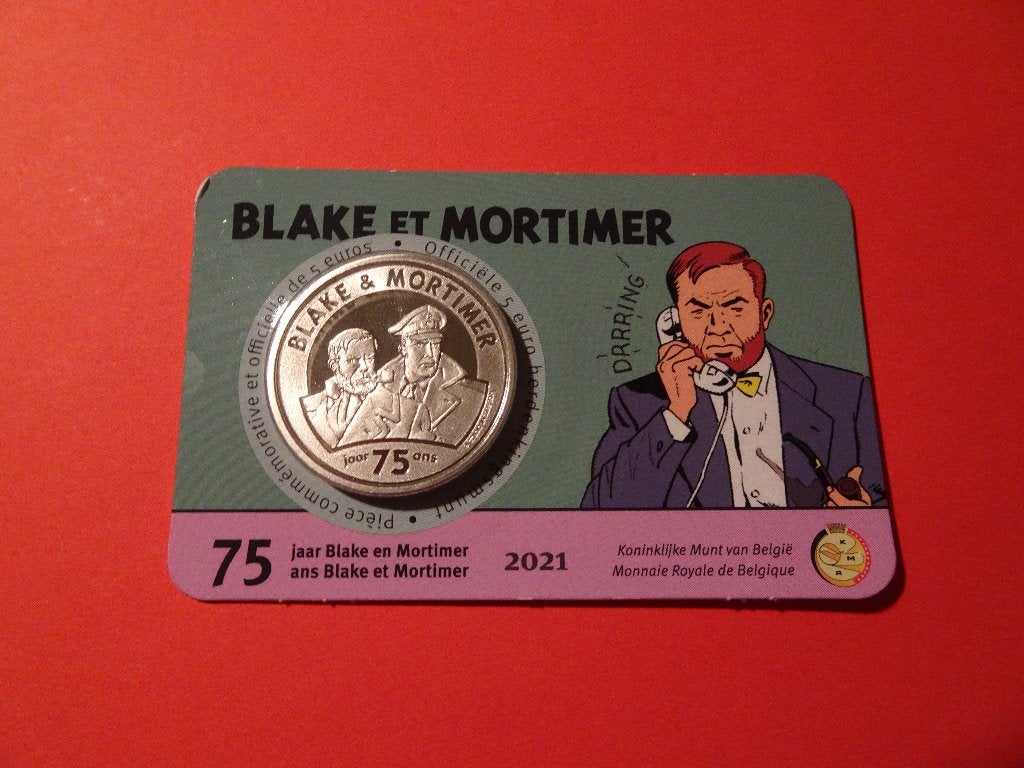 Pièce commémorative - Les 75 ans de Blake & Mortimer, Collections, Enlèvement ou Envoi, Autres personnages, Comme neuf, Image, Affiche ou Autocollant