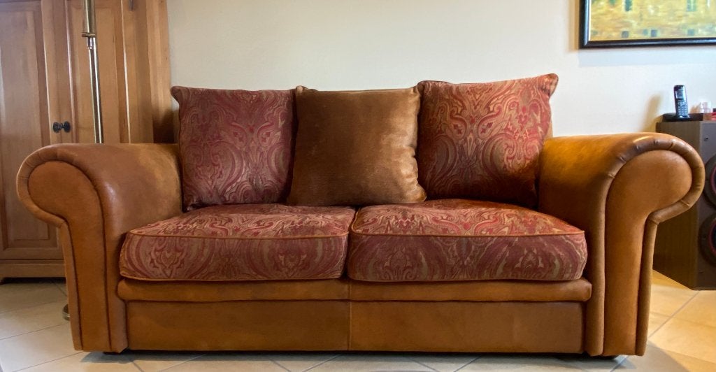 Canapé de luxe, Maison & Meubles, Enlèvement, Comme neuf, Cuir, Style Chesterfield