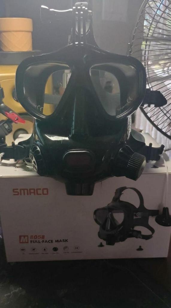 Masque de plongée intégral SMACO M8058 – complet avec boîte, Envoi, Comme neuf
