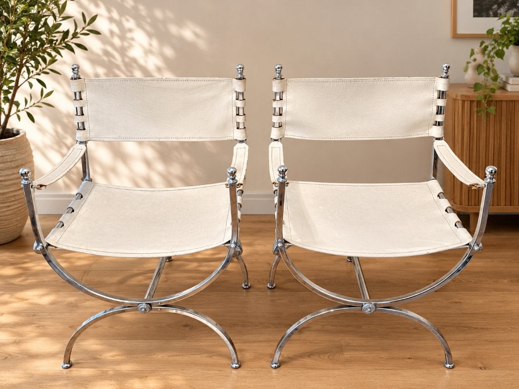 2 modernistische neoklassieke stoelen van Maison Jansen, Antiek en Kunst, Ophalen