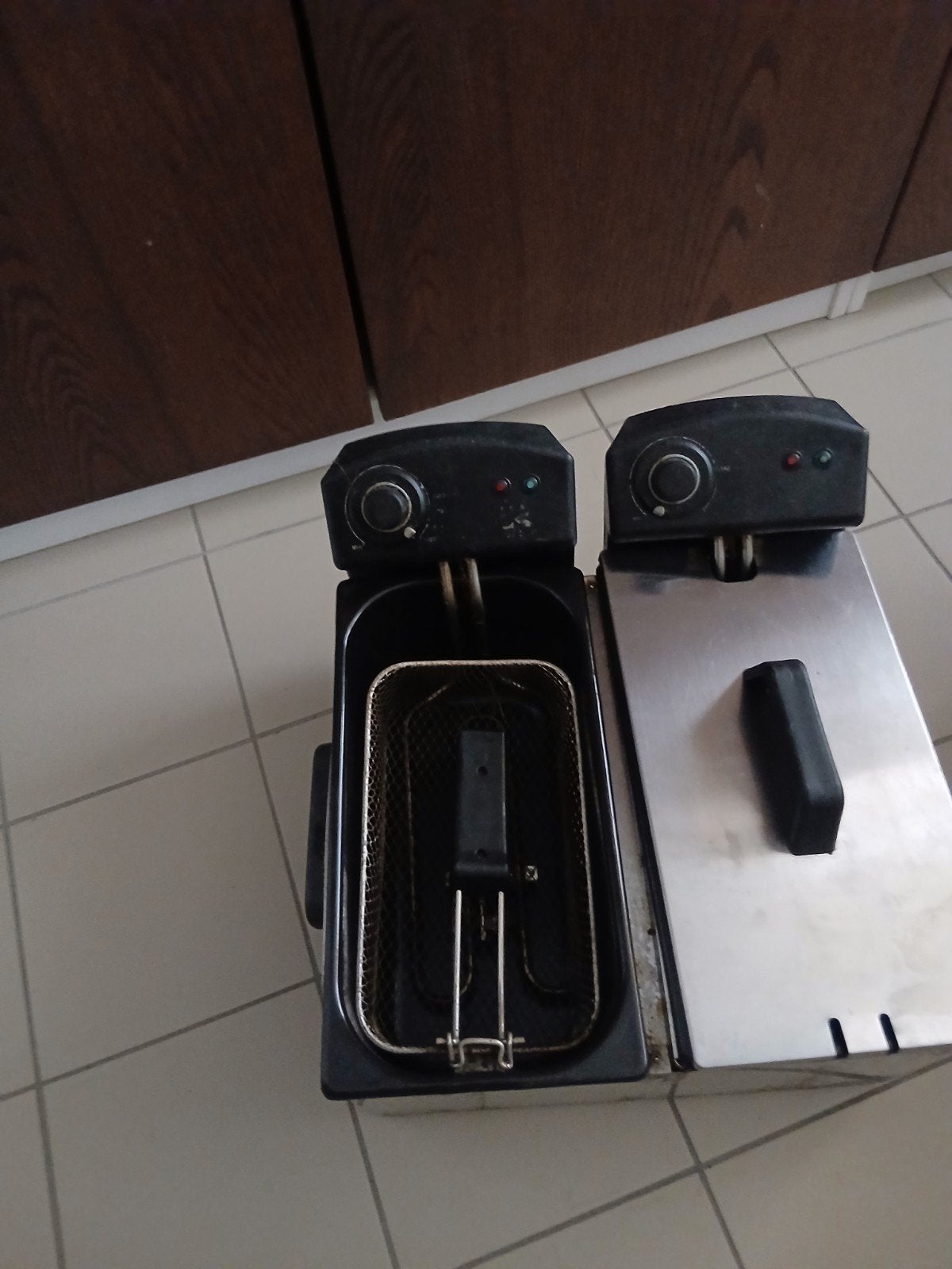 dubbel friteuse, Elektronische apparatuur, Frituurpannen, Ophalen, Duo-friteuse