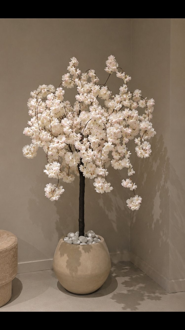 Prachtige kunststof sakura boom, Huis en Inrichting, Kunststof, Ophalen of Verzenden, Zo goed als nieuw, Roze