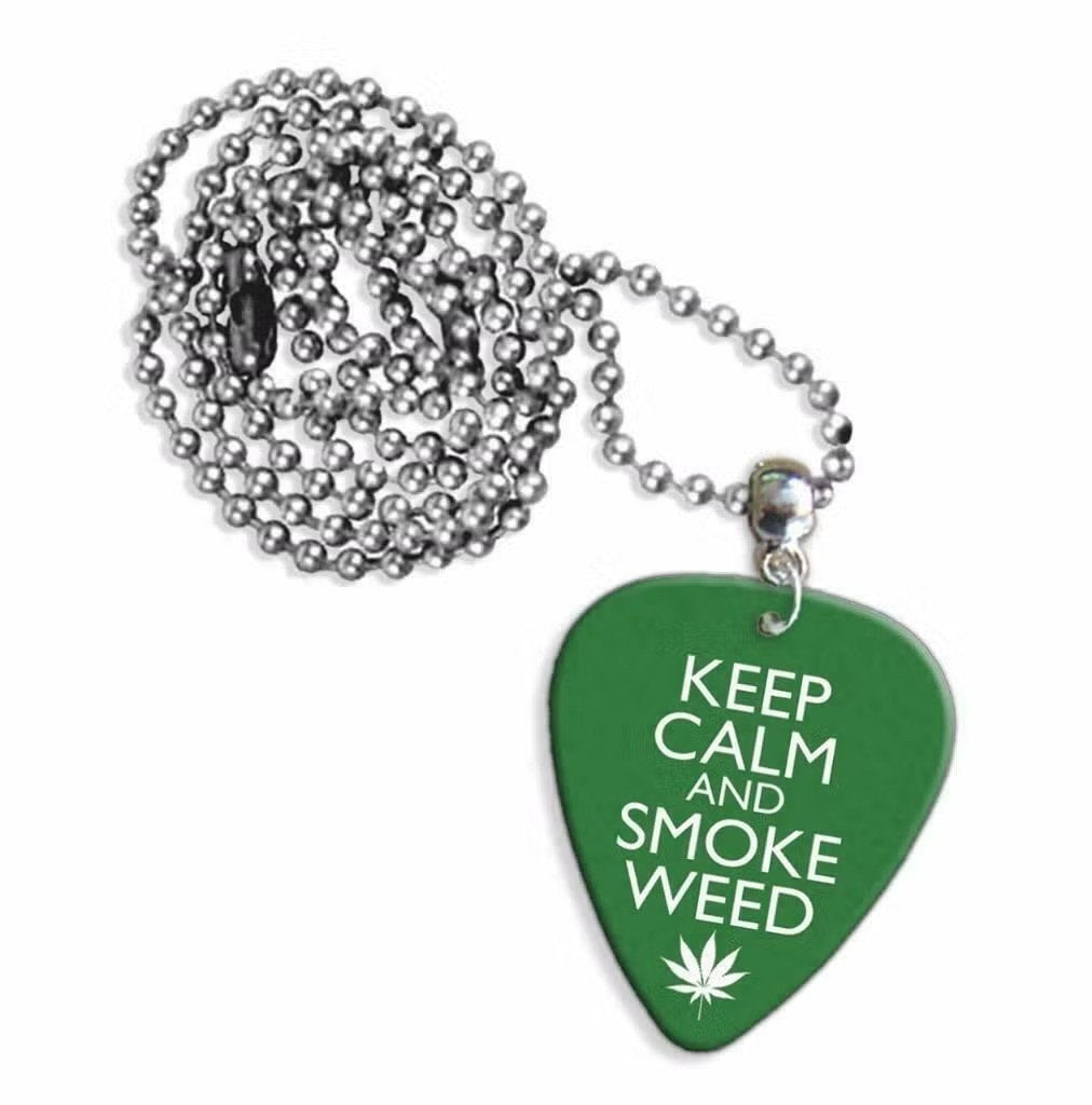 Plectrum ketting of keychain met Keep Calm And Smoke Weed, Ophalen of Verzenden, Nieuw