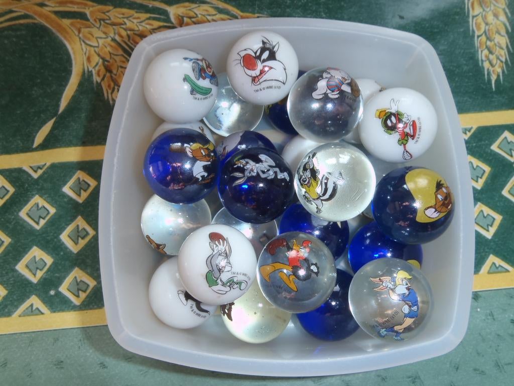 1 pakje van 25 Looney Tunes knikkers, Ophalen of Verzenden, Zo goed als nieuw, Overige typen