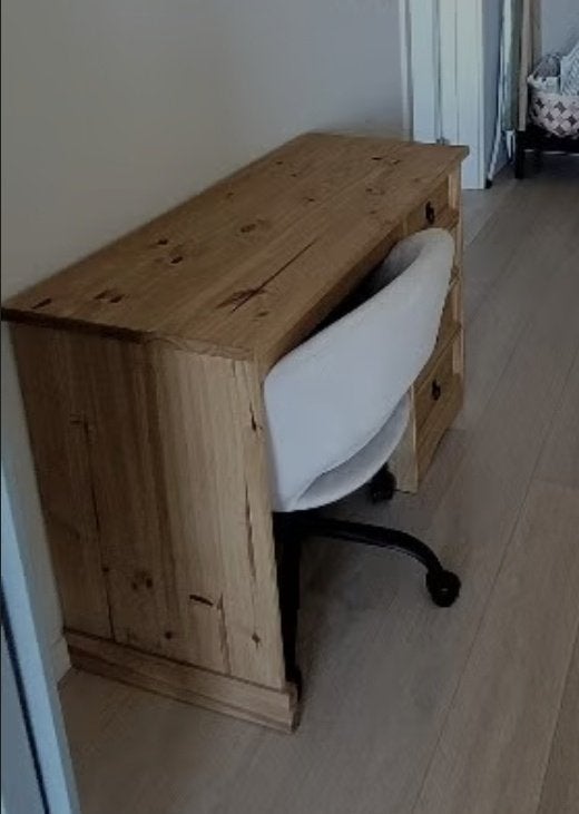 Bureau en bois de sapin enfant adulte, Neuf, Autres marques, Bureau d'ordinateur, 48 cm