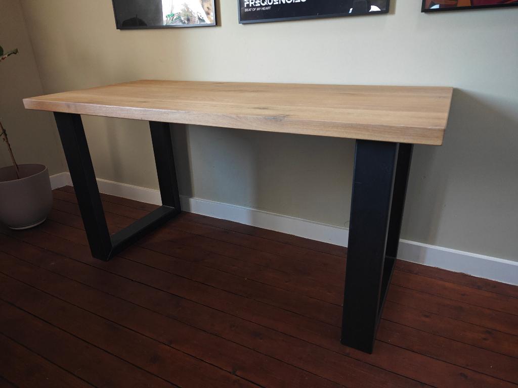 Massief eiken bureau / tafel 200 cm, Autres marques, Autres types, 65 cm, Autres matériaux