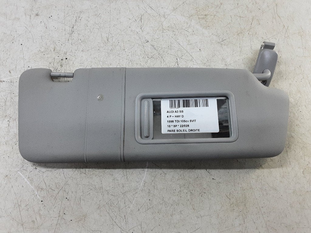 ZONNEKLEP RECHTS Audi A3 Sportback (8PA) (01-2004/03-2013), Gebruikt, Audi