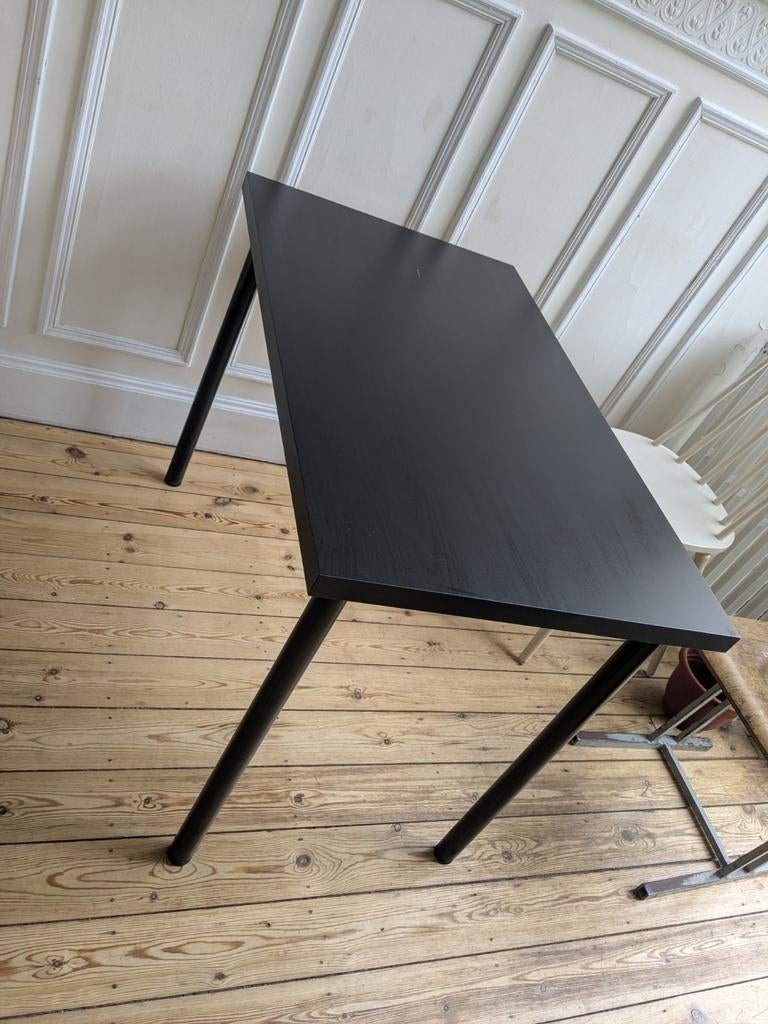 Table ikea Linmon noir, Quatre personnes, 50 à 100 cm, Enlèvement, Utilisé