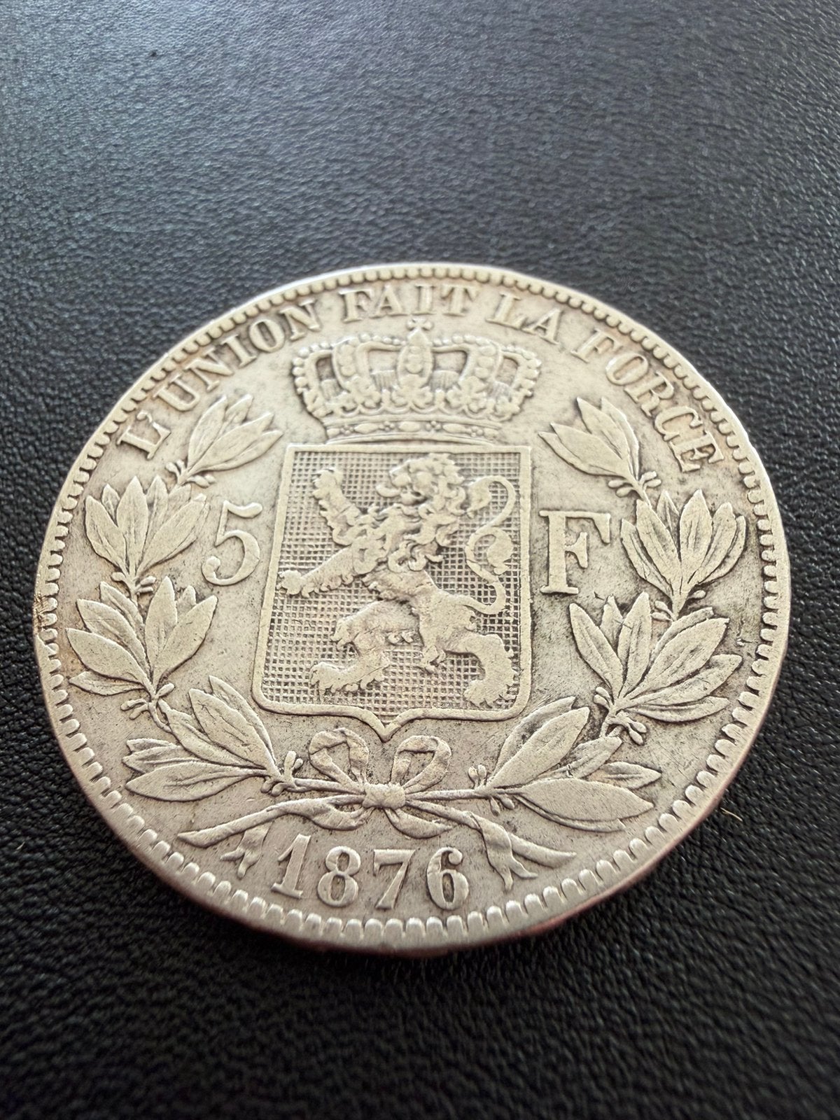 Zilveren 5 Frank (5 Francs) 1876 – Koning Leopold II België, Enlèvement ou Envoi