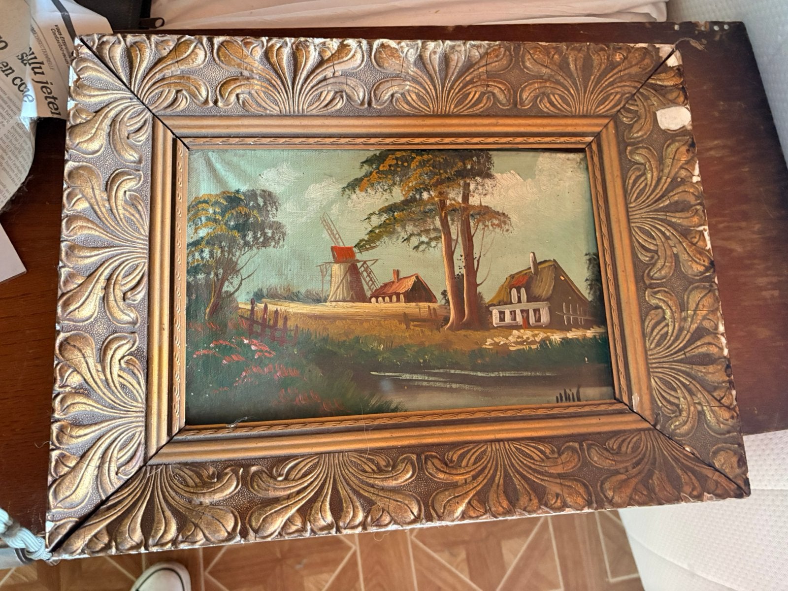 Peinture a l huile ancienne, Antiquités & Art, Art | Peinture | Classique, Enlèvement, Peinture à l'huile, Paysage