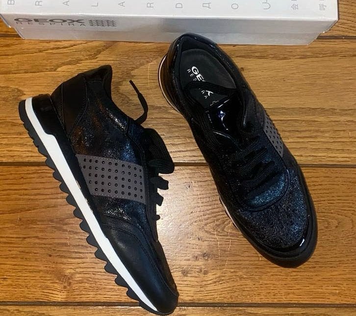 Sneakers en cuir New GEOX pour femme taille 36, Neuf, Sneakers et Baskets, Noir, Envoi