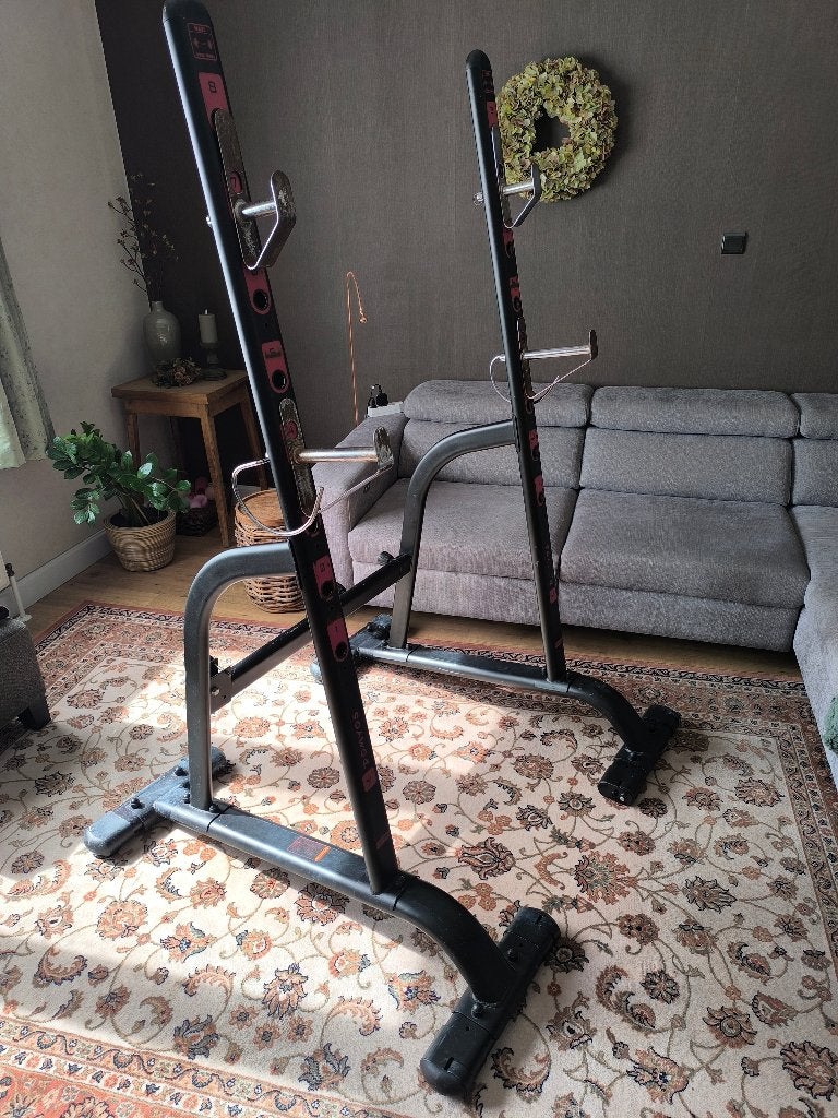 Groot Squat rack bench press domyos, Sport en Fitness, Ophalen, Gebruikt, Benen