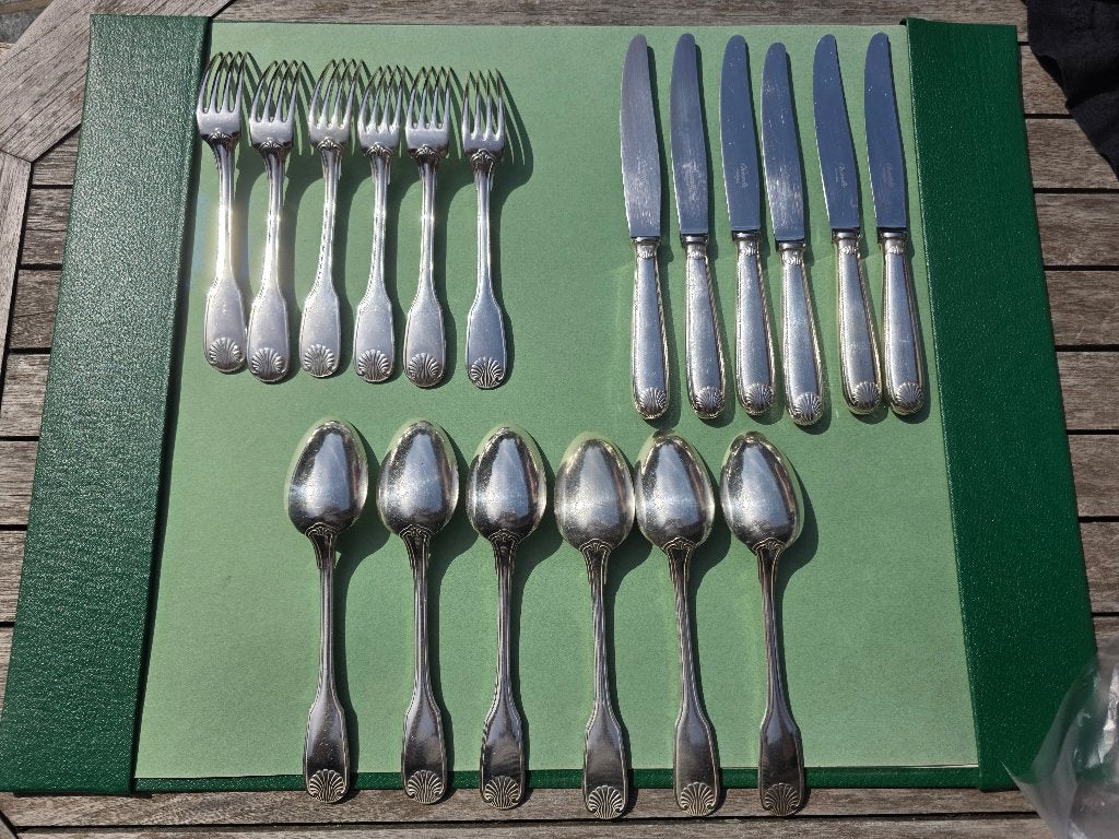 Christofle Coquille - 18 stuks - verzilverd - lot C8, Antiek en Kunst, Ophalen of Verzenden