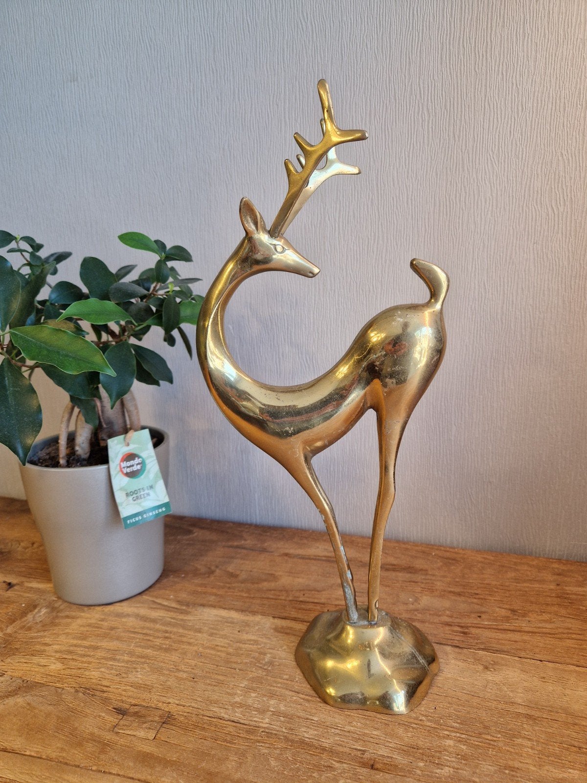Vintage messing hert, Antiek en Kunst, Antiek | Brons en Koper, Ophalen of Verzenden