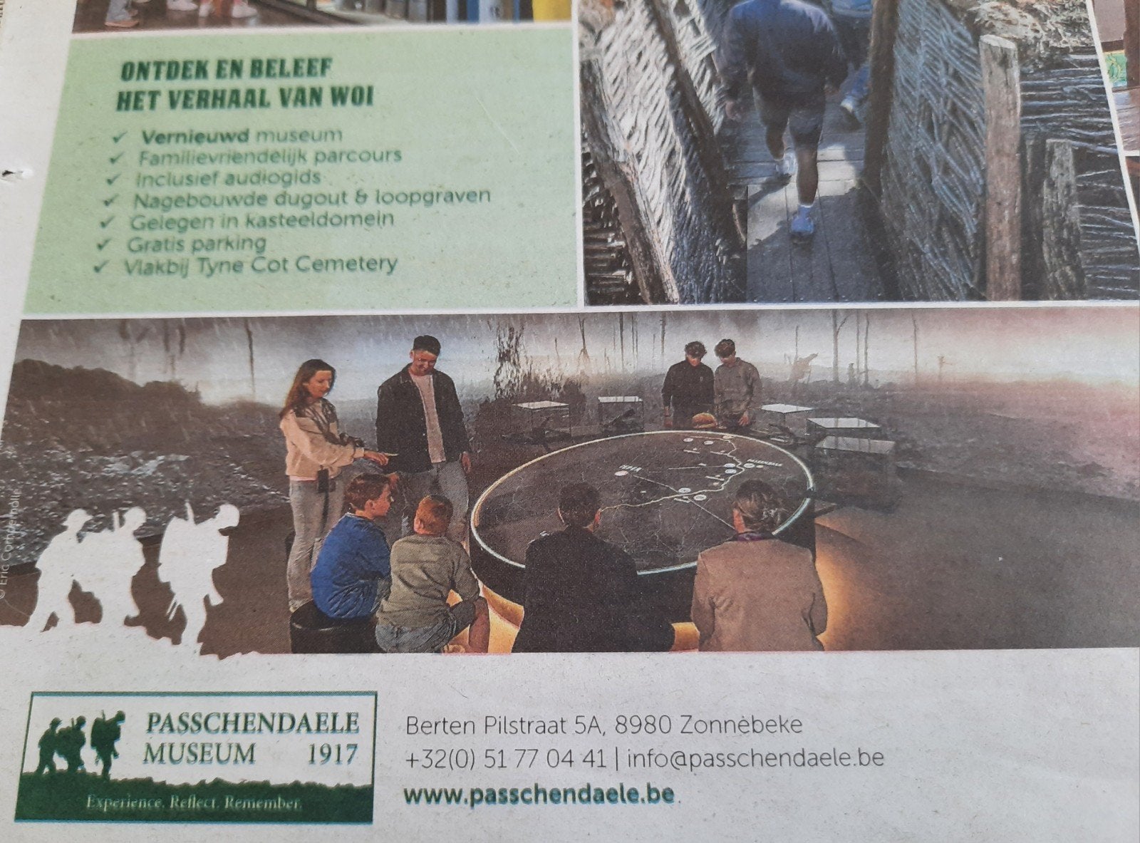 Kortingsbon museum passchendaele, Tickets en Kaartjes, Kortingsbon, Overige typen