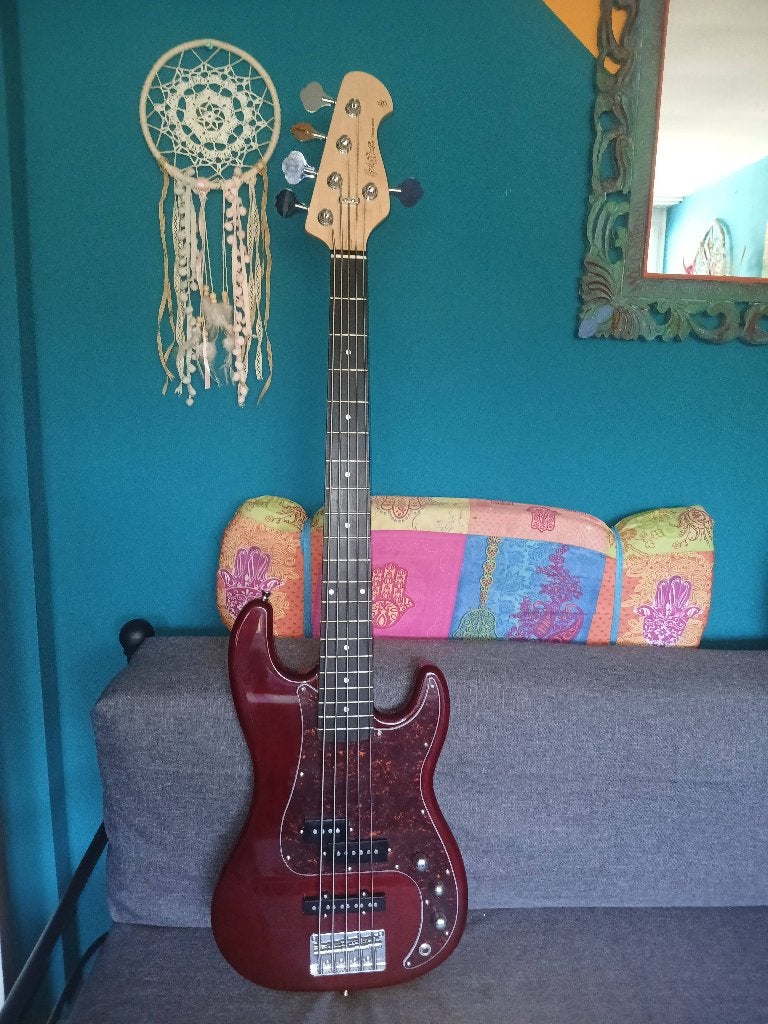 Basse Harley Benton PJ-5 HTR Deluxe Series, Ophalen, Zo goed als nieuw, Solid body, Overige merken