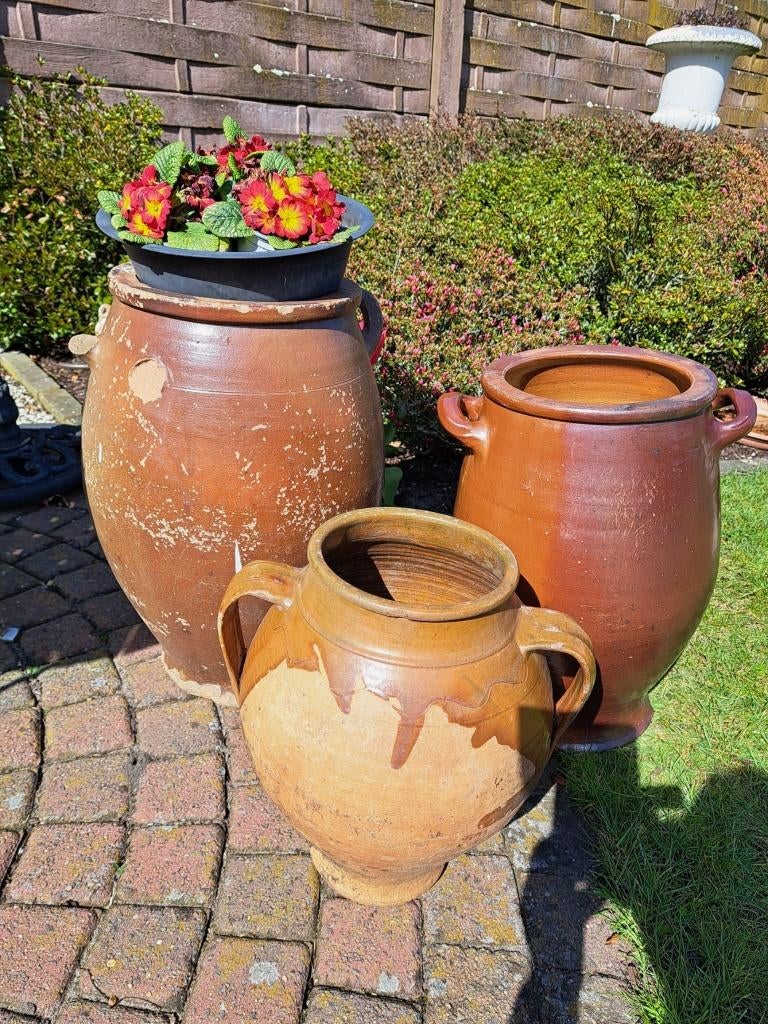 vazen, bloempotten voor tuin, Ophalen, Gebruikt, Terracotta, Tuin