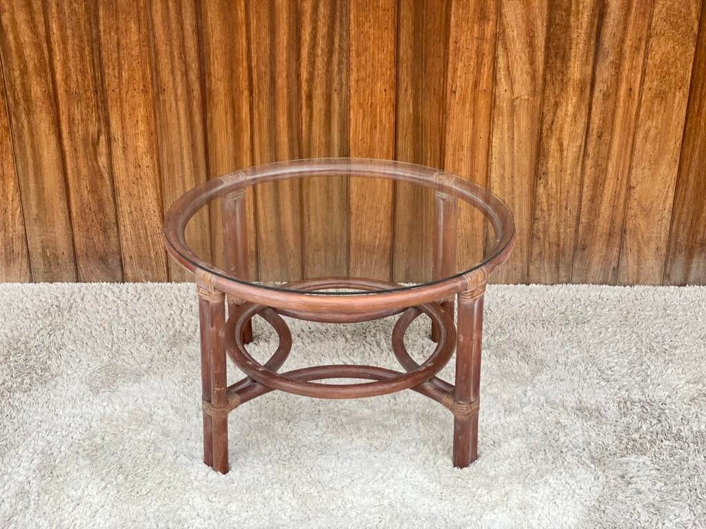 Vintage rotan coffeetable, Antiek en Kunst, Ophalen