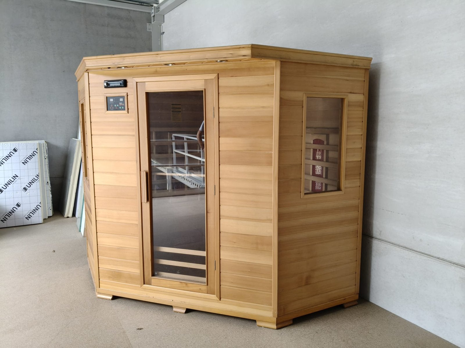 Houten sauna - te koop, Sport en Fitness, Ophalen, Zo goed als nieuw