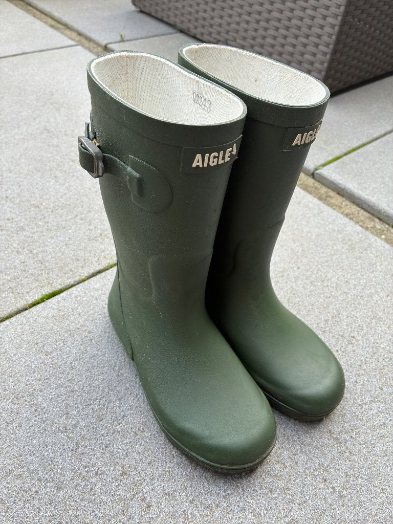 Aigle regenlaarzen kaki groen maat 29, Aigle, Enlèvement, Utilisé, Bottes
