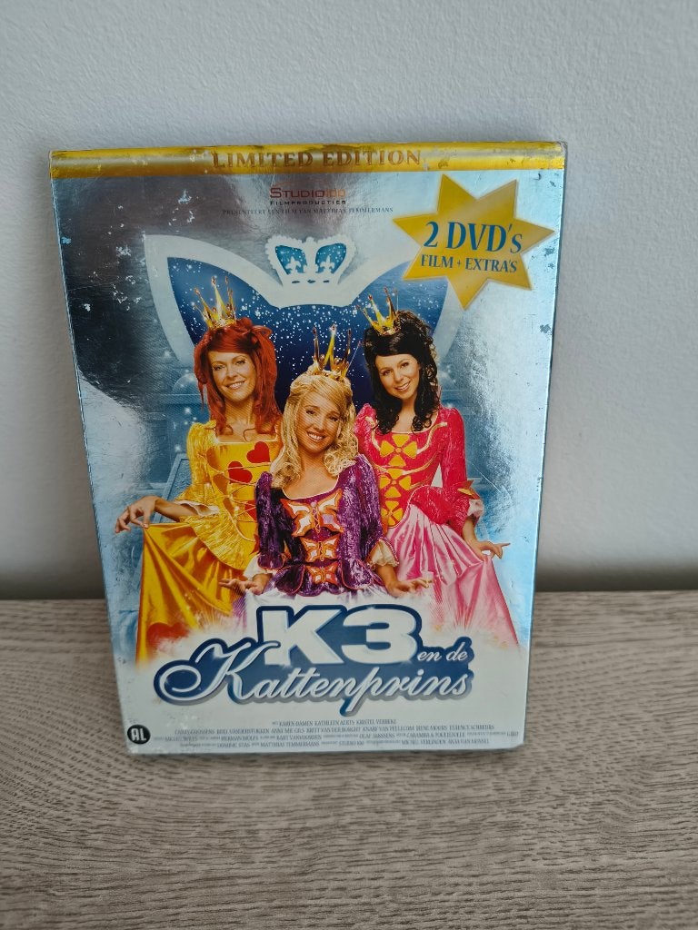 Dvd K3 - K3 en de Kattenprins - limited edition (OG K3), Ophalen of Verzenden, Zo goed als nieuw