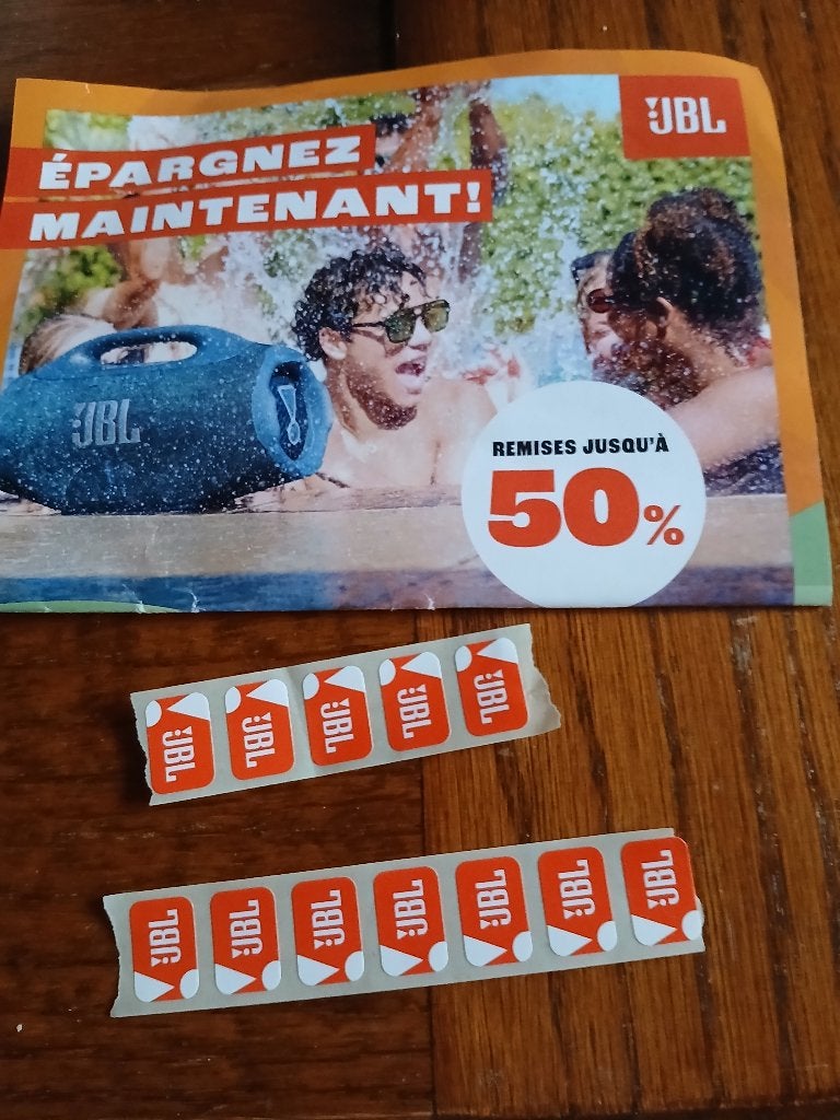 Delhaize 12 timbres JBL (12/08/2026)., Collections, Actions de supermarché, Enlèvement ou Envoi