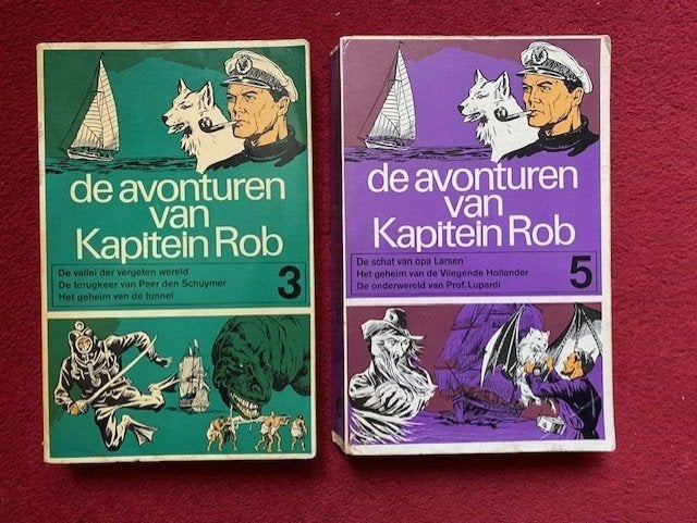 KAPITEIN ROB 2 DEELTJES TE KOOP,ELK MET 3 VERHALEN IN GOEDE, Ophalen of Verzenden