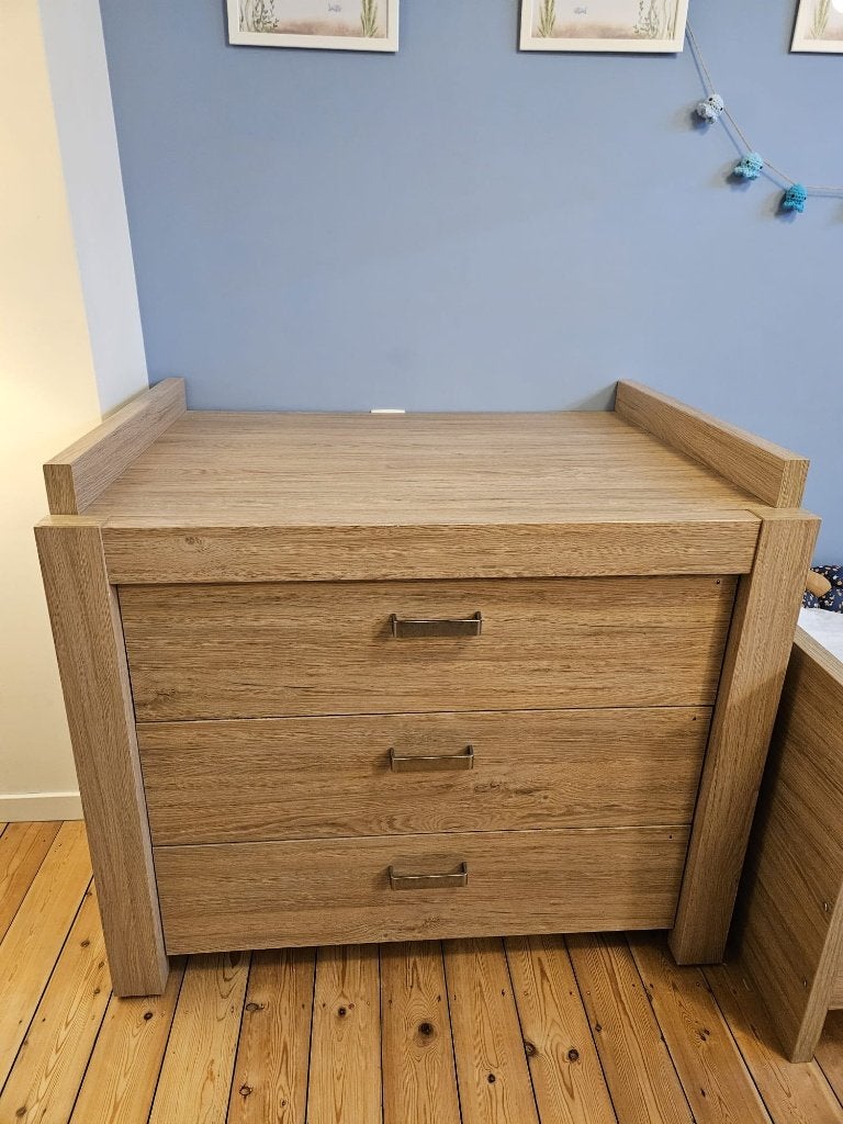 Chambre bébé enfant Mobiline Boris (Lit - armoire - commode), Enfants & Bébés, Enlèvement, Utilisé, Garçon ou Fille