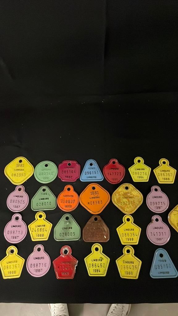 Vintage taksplaatjes, Ophalen, Zo goed als nieuw