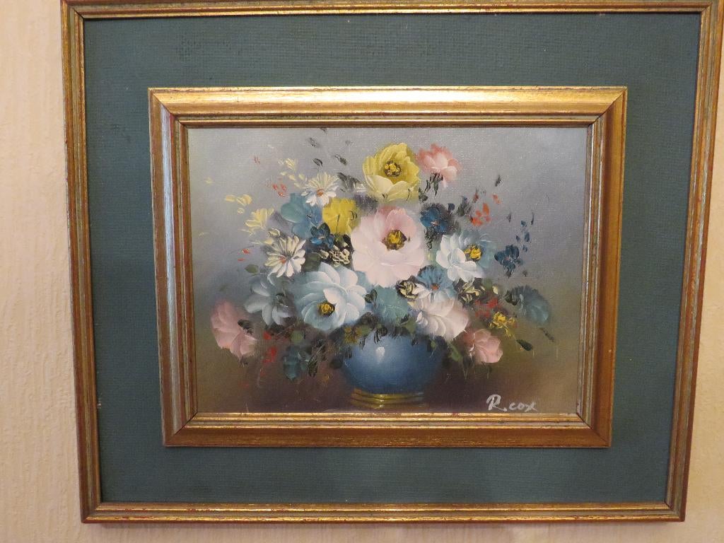 Schilderij bloemen, Enlèvement, Peinture