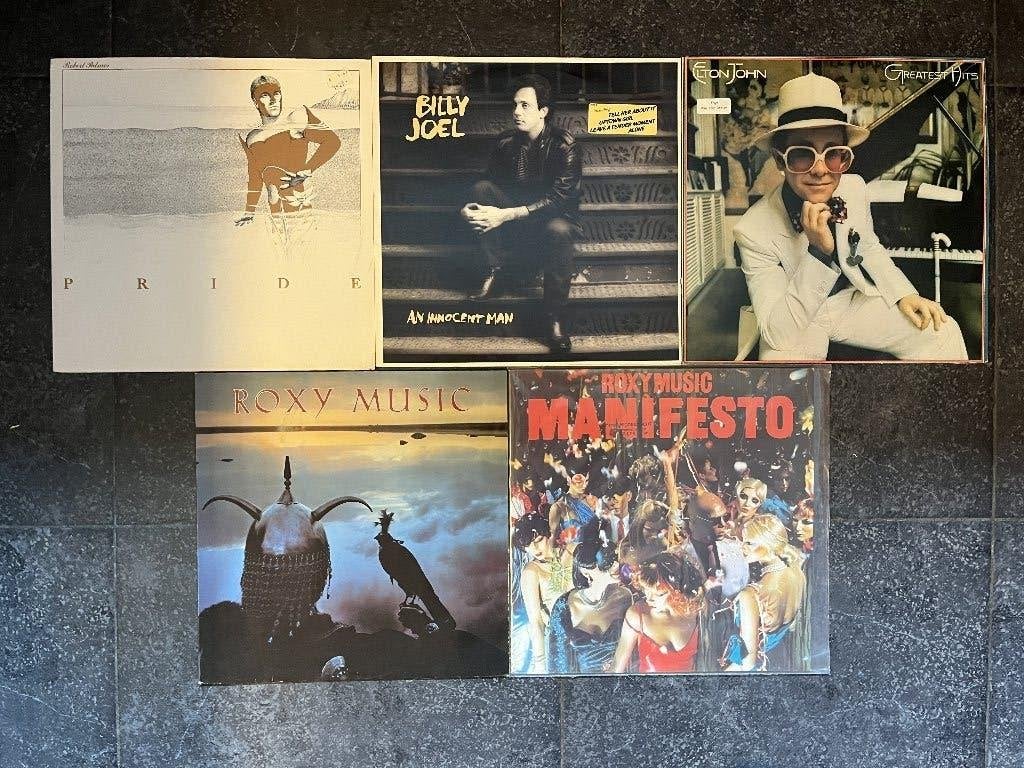 LOT 5 - jaren 80 - 30 lp's, Elton John Roxy Music, LP, Gebruikt, Pop, Ophalen of Verzenden