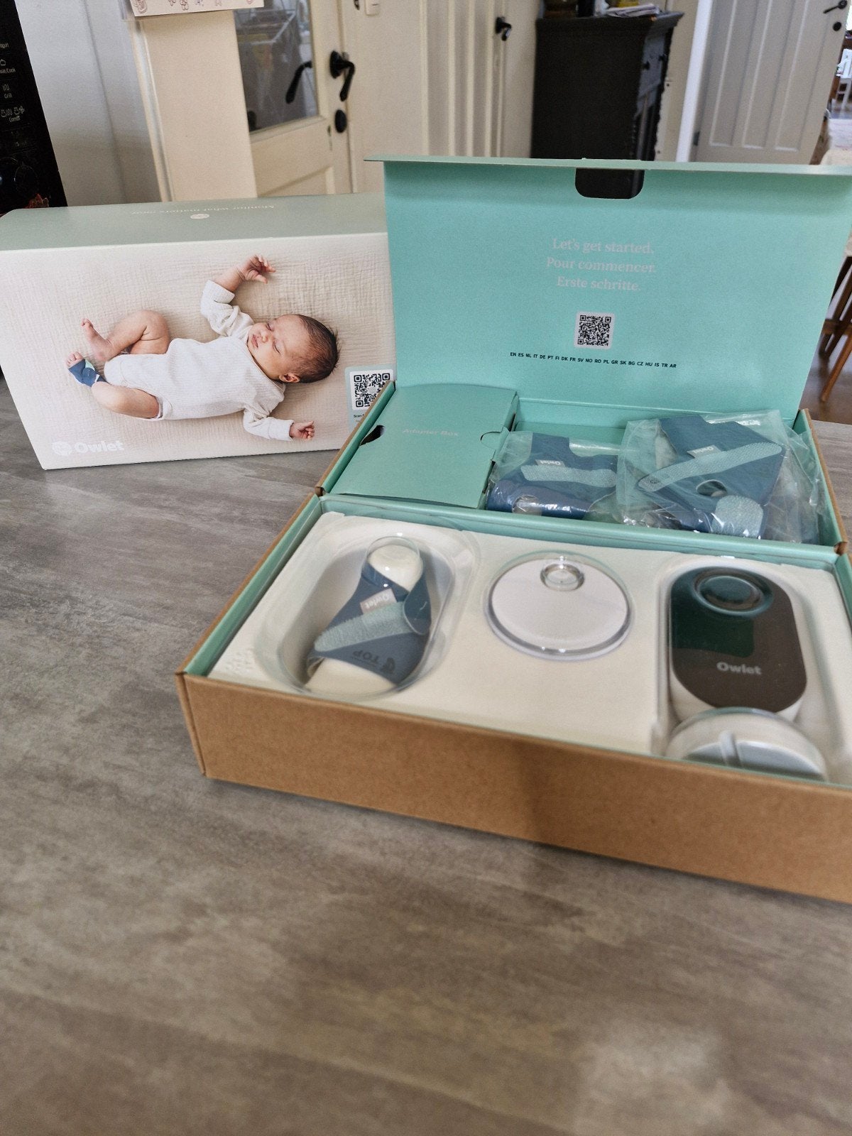 Owlet Dream Sock & Beeldbabyfoon Cam2 Bedtime Blue, Ophalen, Zo goed als nieuw, Camera